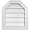 Ekena Millwork Octagonal Top Surface Mount PVC Gable Vent w/ 2"W x 1-1/2"P Brickmould Frame, 16"W x 18"H GVPOT16X1802SN - alternate 1